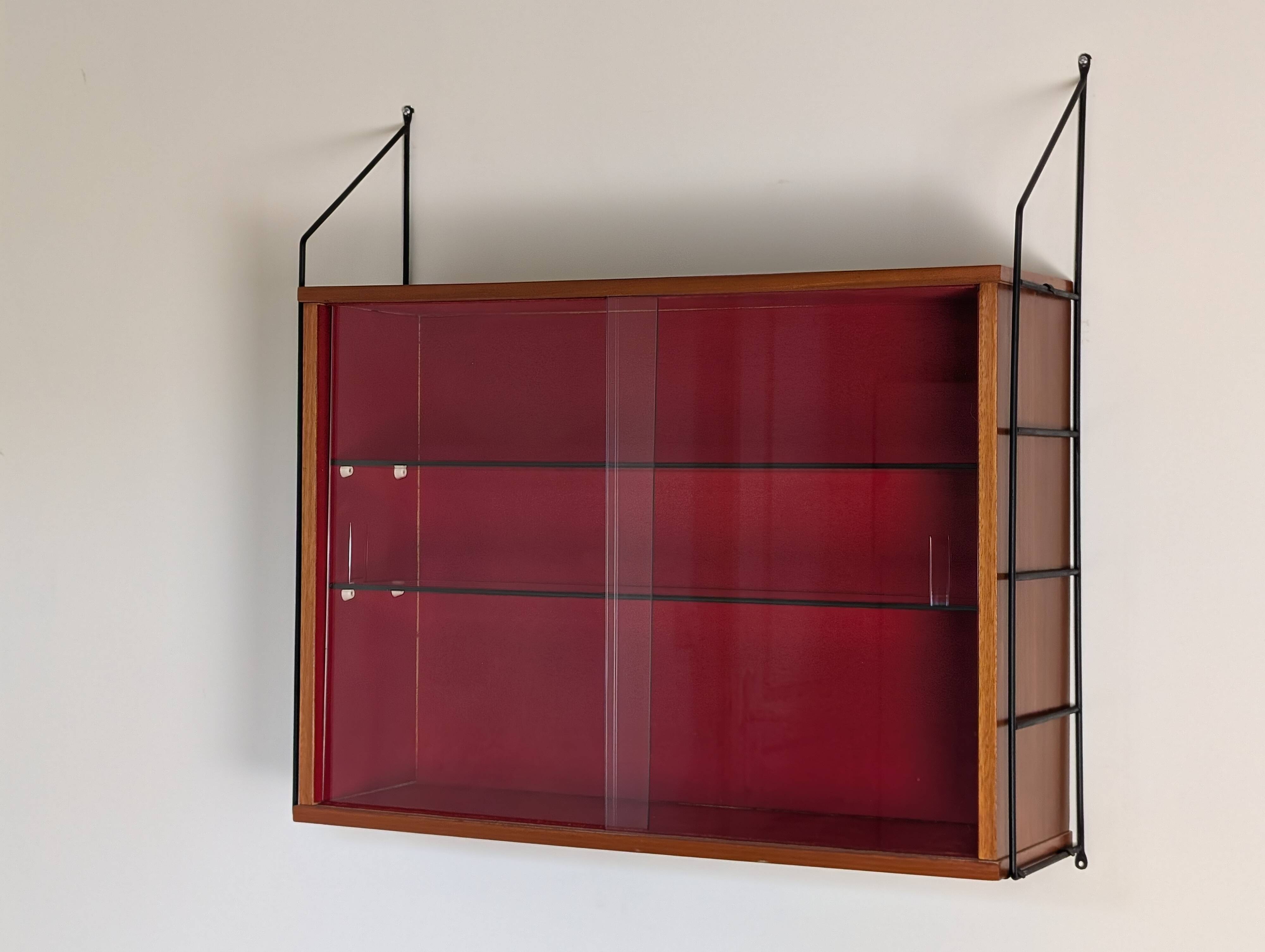 Vitrine murale métal et bois 60'