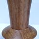 Three vintage patinated solid wood candlesticks