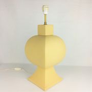 Ceramic lamp, pastel yellow Charolles earthenware 1980