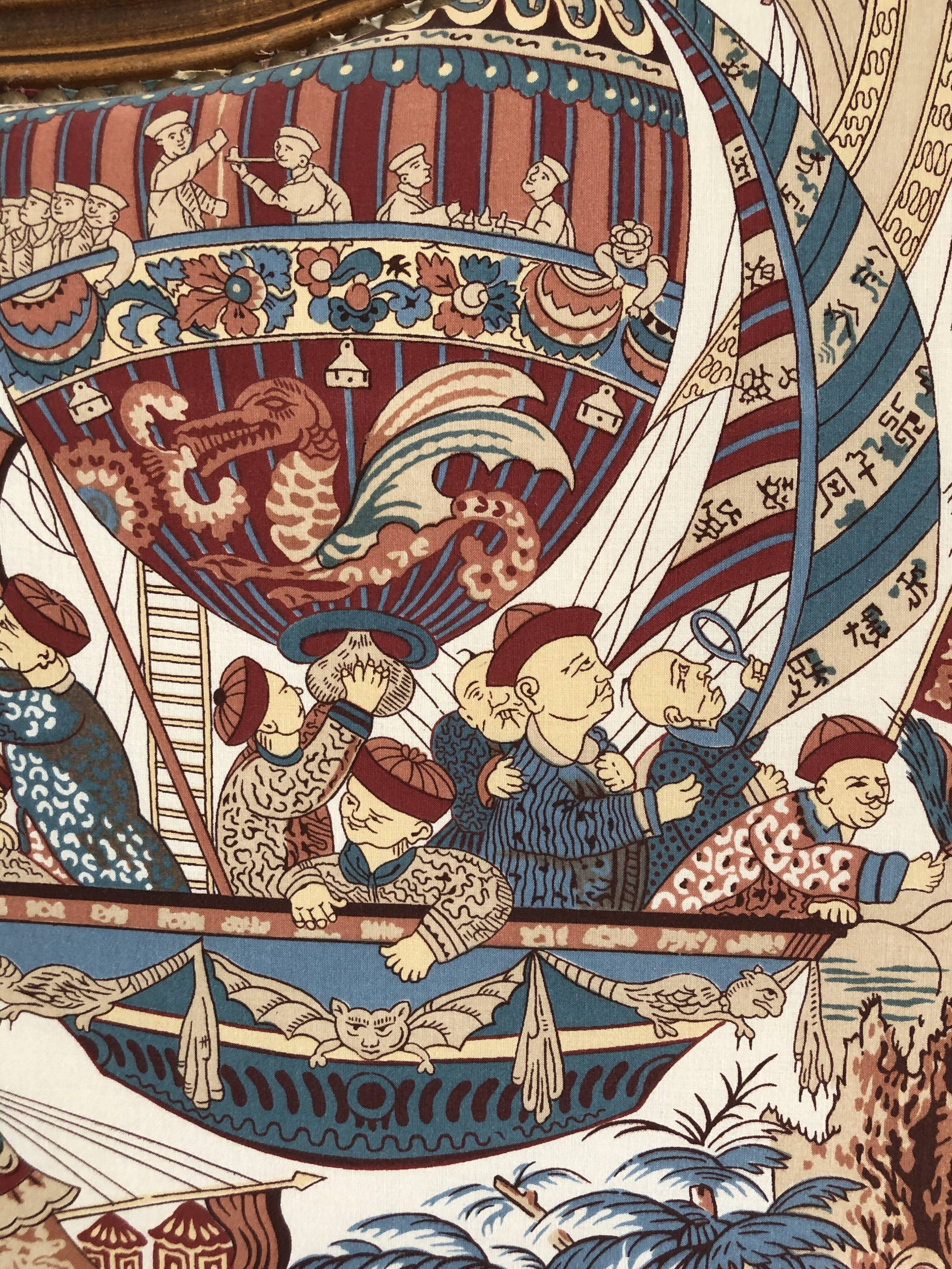 Chinese-decorated headboard