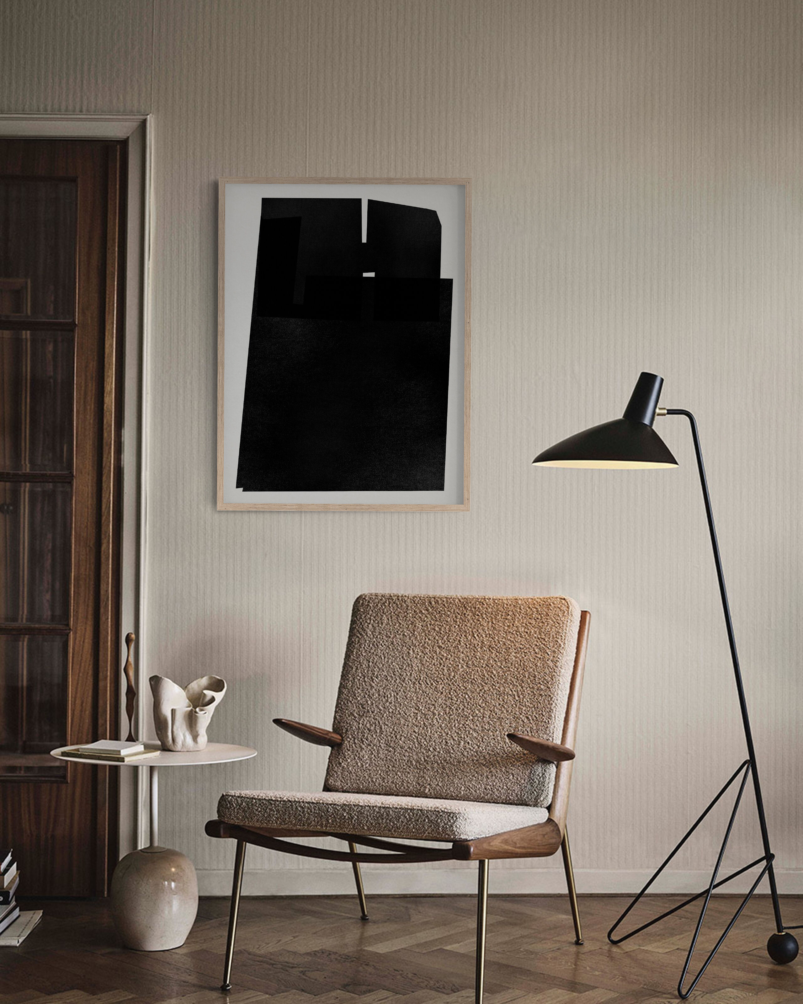 Lignes abstraites impression, 50x70cm