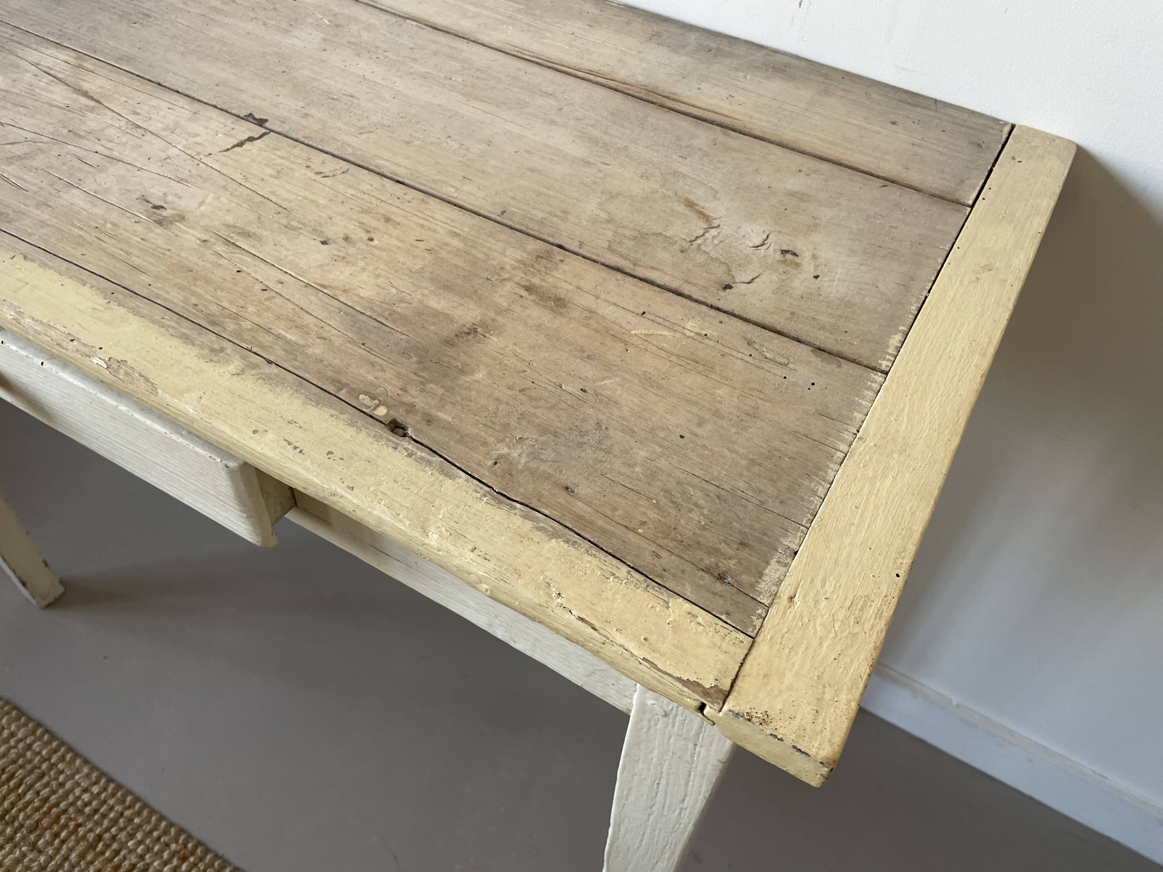 Small old wooden table