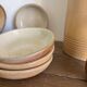 Vintage french stoneware ceramics set – mineral earth