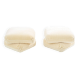 Jacques Charpentier pair of mohair velvet pouffes 1970