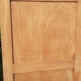 Parisian wardrobe 2 doors in beech feet compass year 50 raw wood