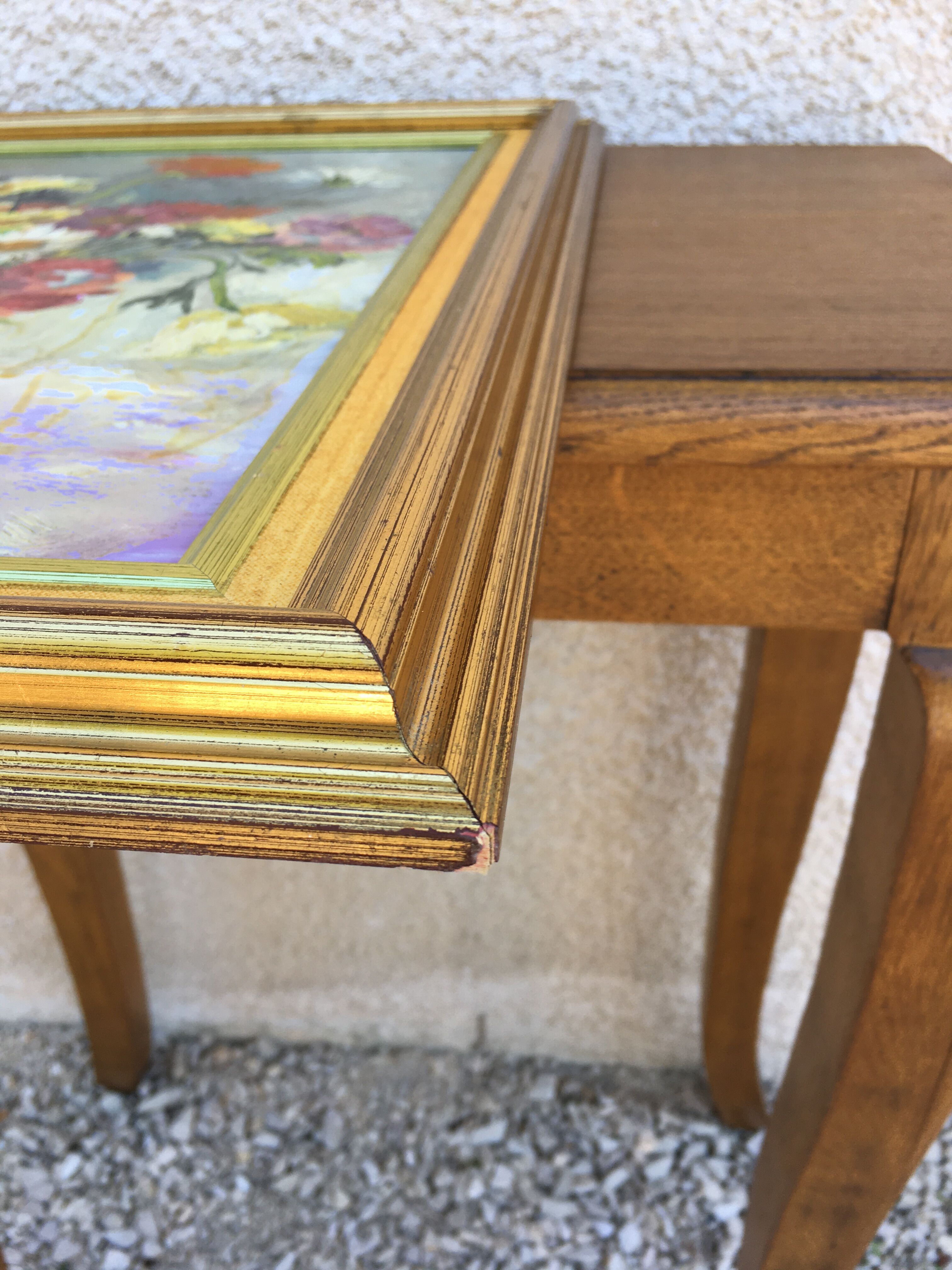 Painting on wood bouquet of flowers