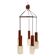 Vintage hanging chandelier in solid rosewood, Guzzini, Italy 1960 's