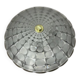 Vintage Peill & Putzler Optical Glass Flush Ceiling Lamp 1960s-70s