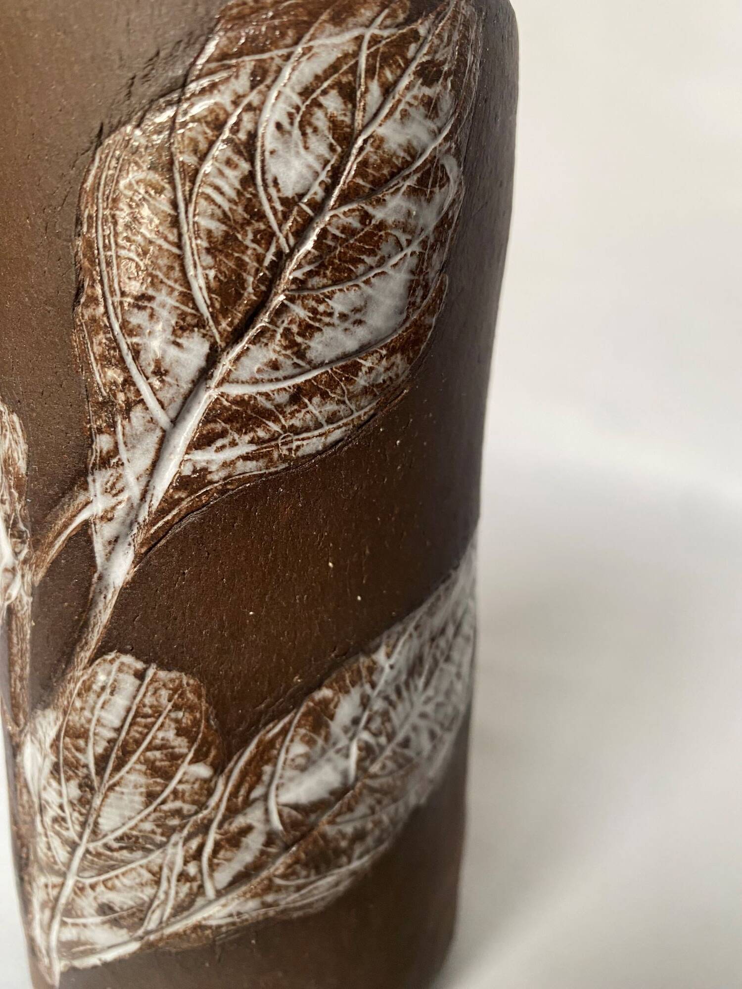 Vintage signed terracotta vase