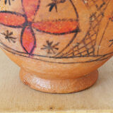 Old Berber vase in painted terracotta