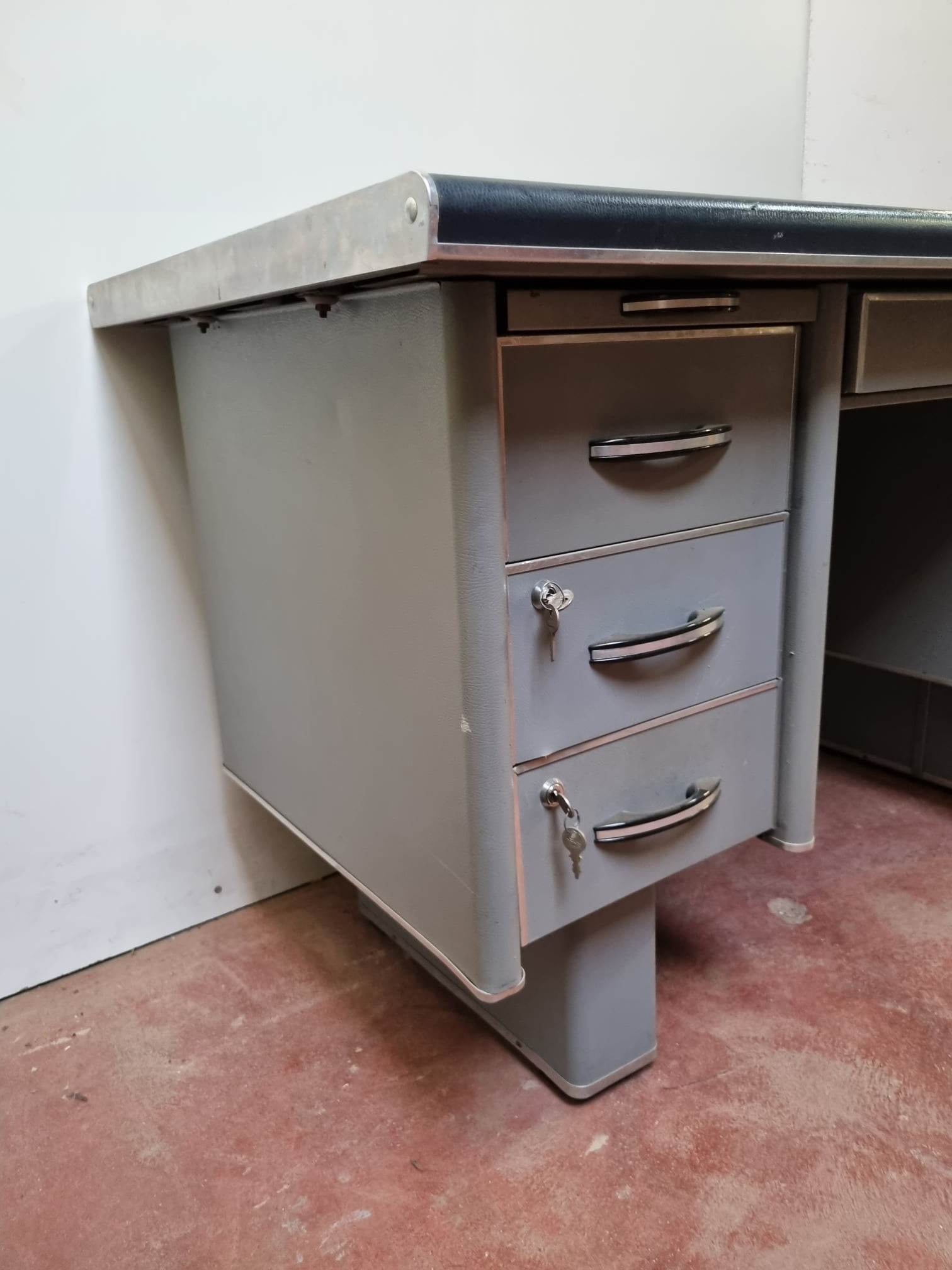 Metal industrial desk