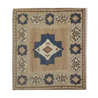 Serbian pirot kilim rug handmade traditional wool area rug- 298x310cm