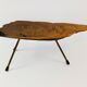 Original coffee table by Carl Aubock, large tree trunk in walnut from the mid-century, 1950s.