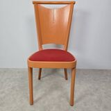 12 orange Baumann chairs 1970s