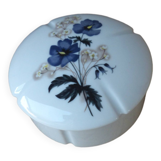 Ancienne boite en porcelaine de Limoges Marcel Frank Décor Floral