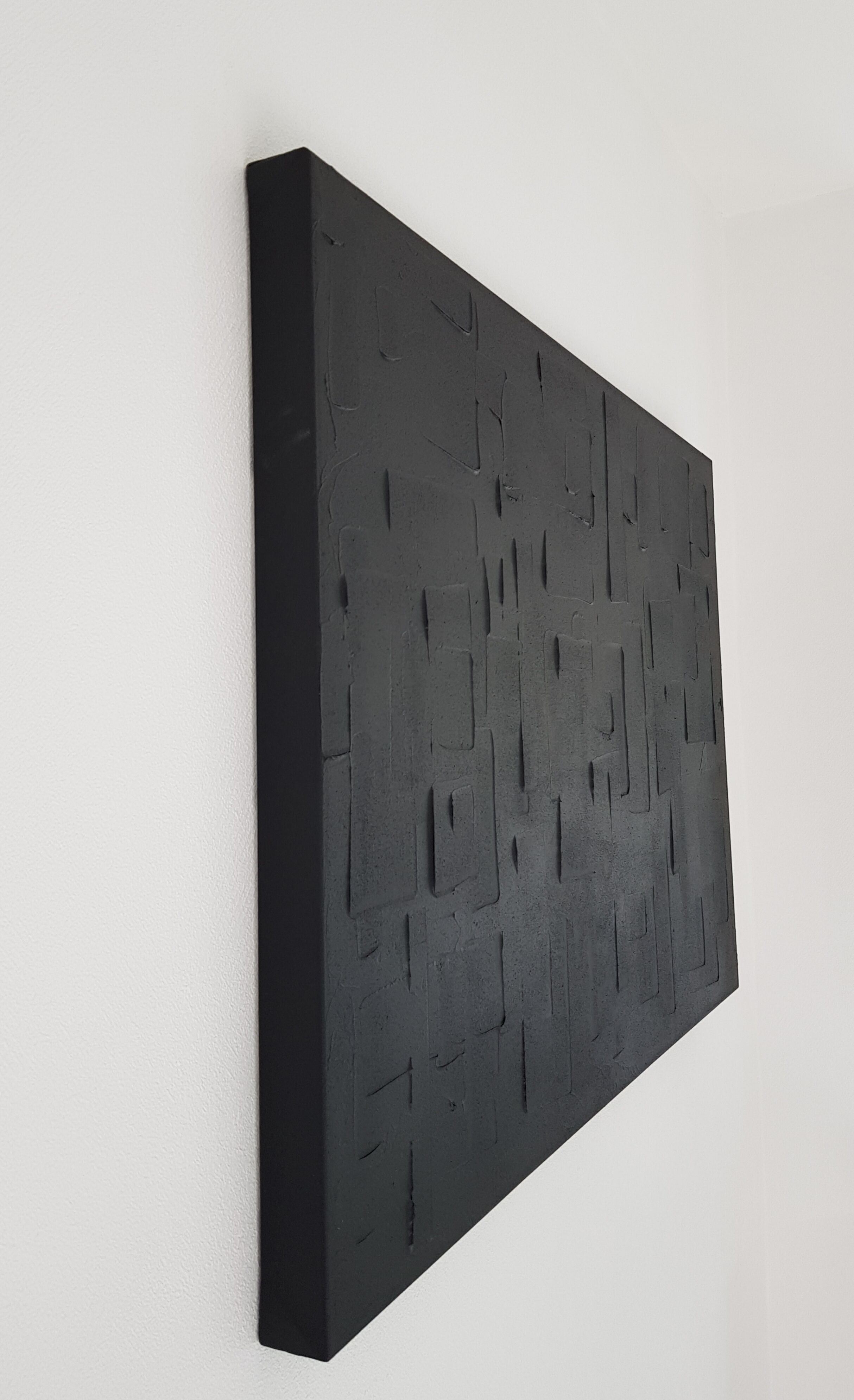 Abstract painting black monochrome painting