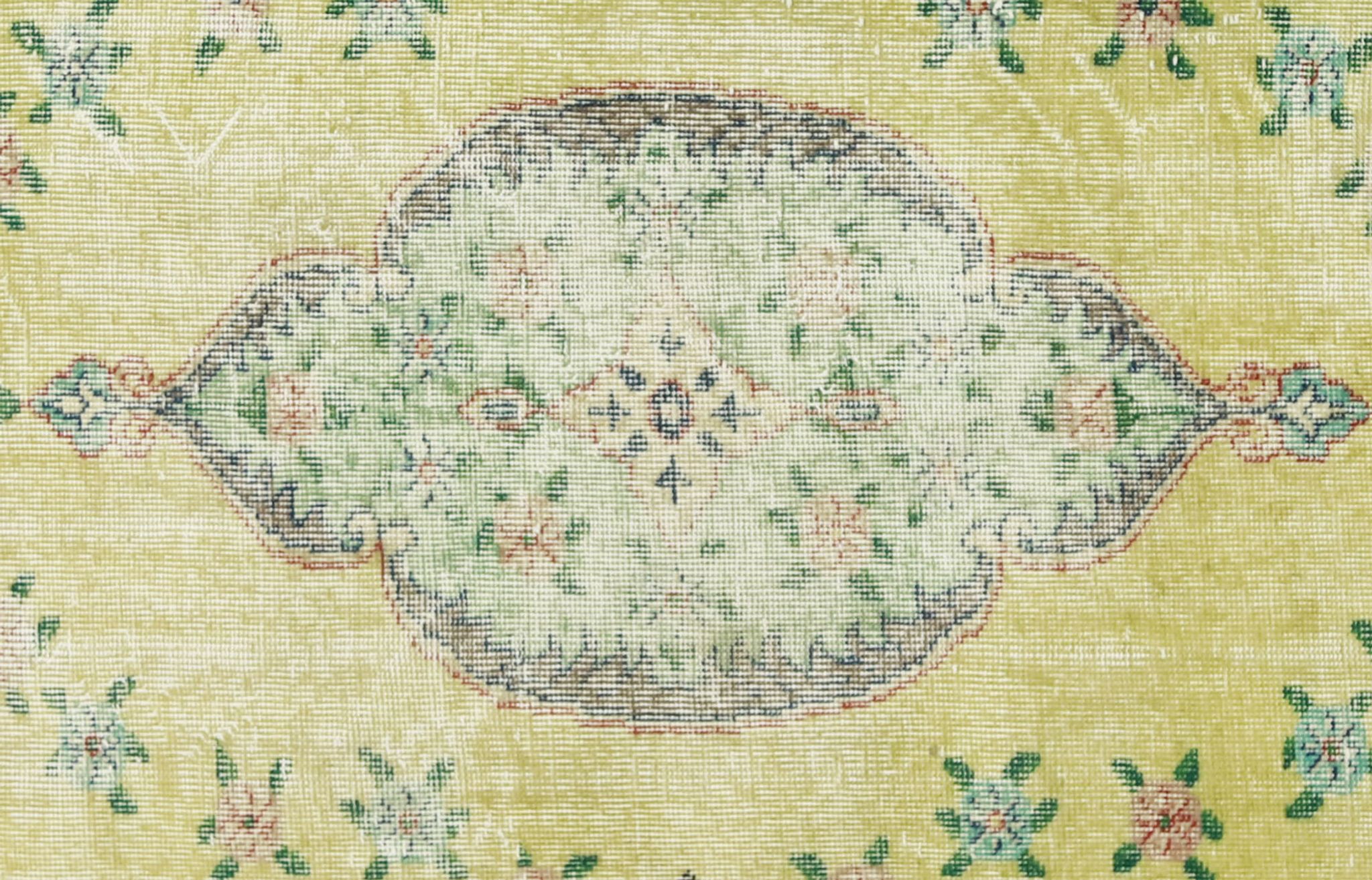 Anatolian handmade vintage rug 212 cm x 112 cm