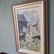 Mid-Century Modern "The Fisherman" Vintage Swedish Figurative Oil Painting, Framed