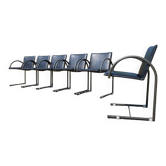 Lot de 6 chaises Circel noires postmodernes de design hollandais Metaform
