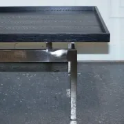 Black Art Deco Coffee Table with Stainless Steel by Casa Padrino