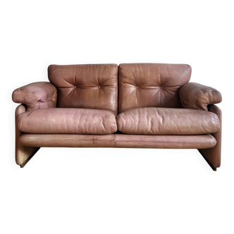 Coronado sofa by Tobia Scarpa in leather
