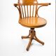 Swivel office chair in curved wood, 1950s
