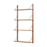 Danish teak shelving unit, set of 4 shelves, 1970s