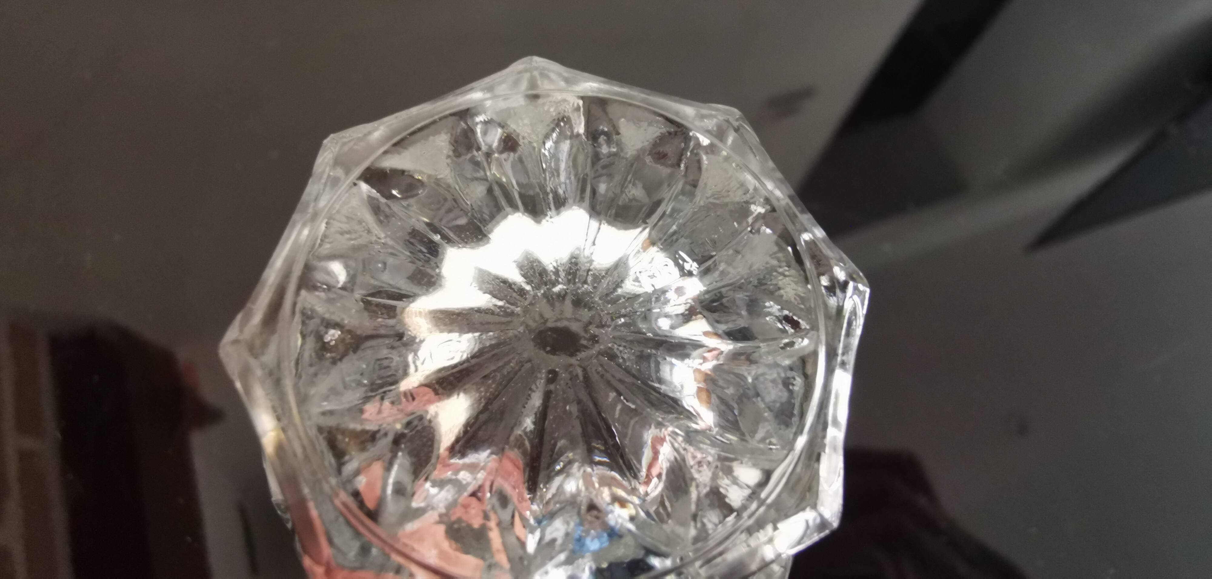 6 vintage chiseled crystal port glasses