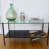 Glass coffee table door magazines 50s