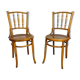 Paire de chaises bistrot cannées Mundus Ungvar Ungarn 1900