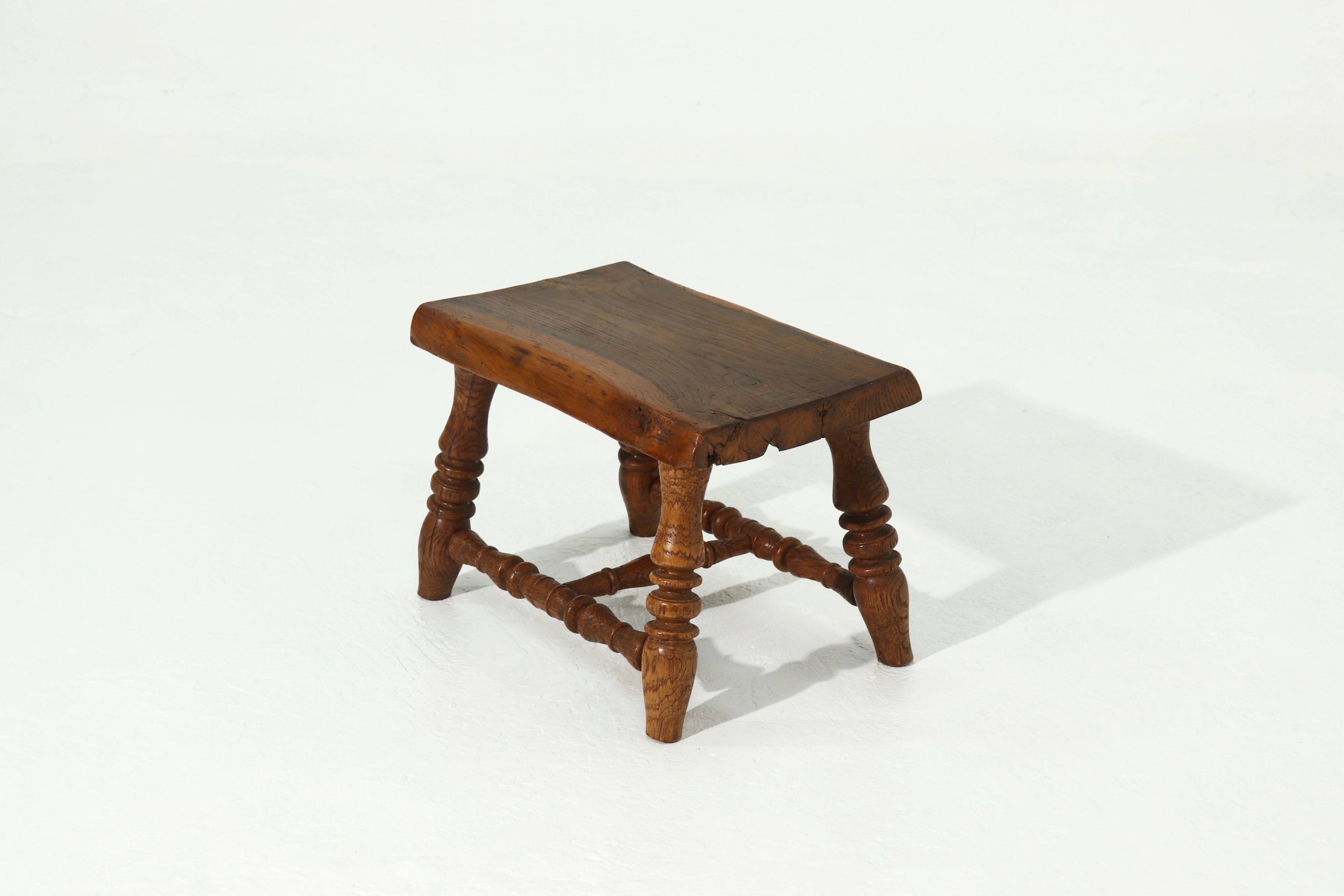 Alpine Chic Rustic Plant or Side Table 1950s
