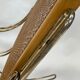 Vintage brass curved wooden rocking chair design