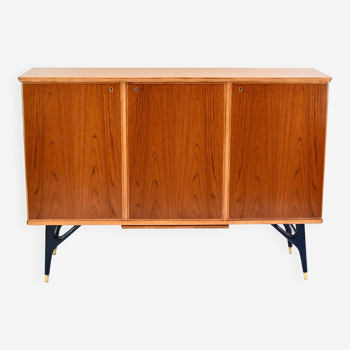 Vintage suede sideboard 1950s