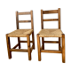 Pair of brutalist mulched chairs