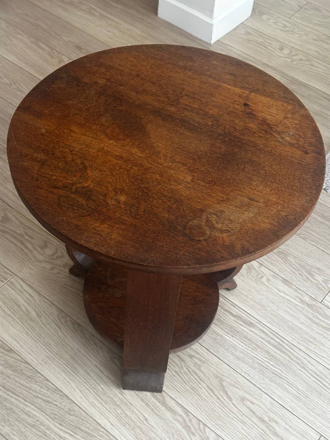 Art Deco oak pedestal table