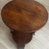 Art Deco oak pedestal table