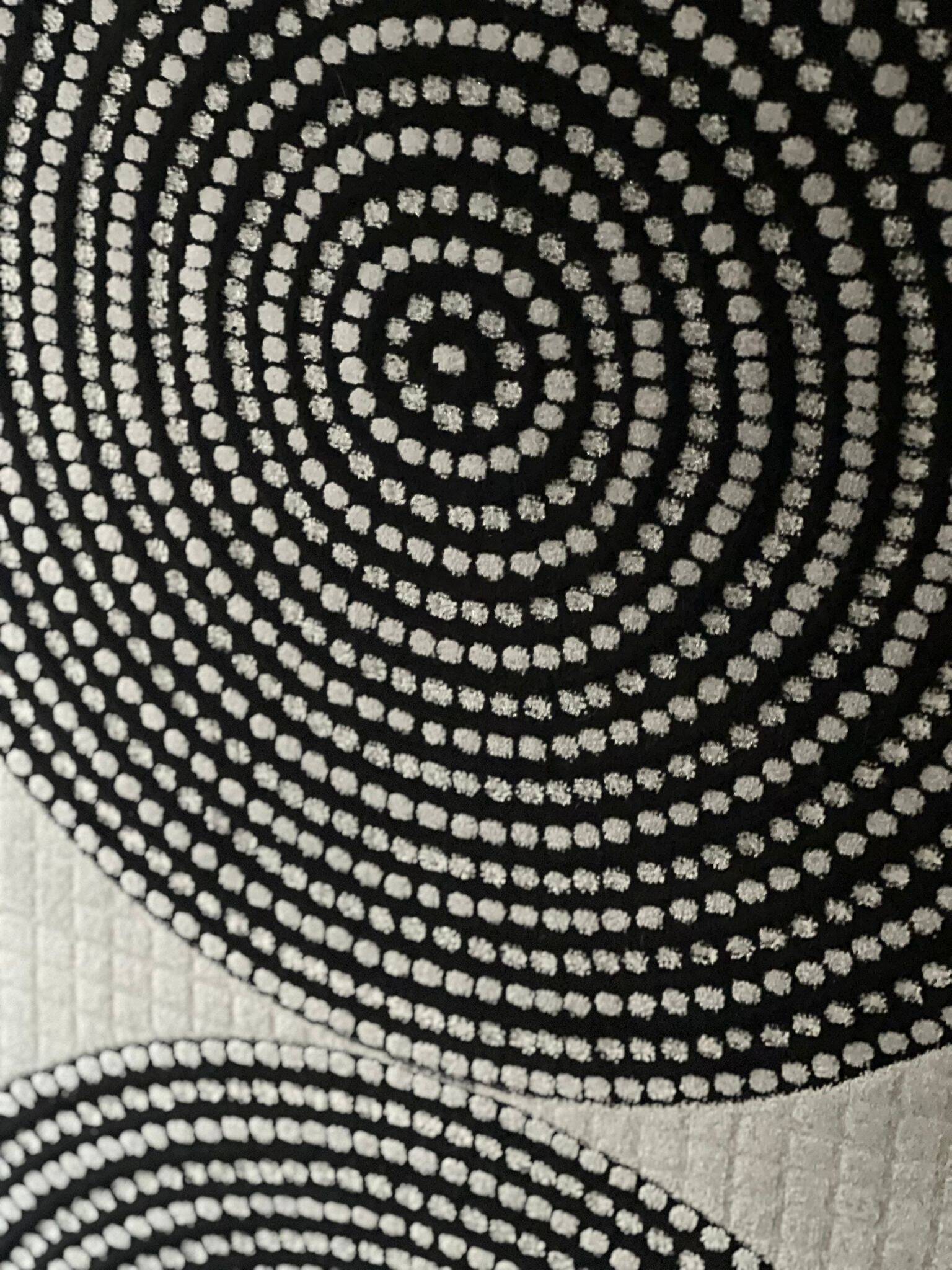 Real wool space age rug by Pierre Cardin, France 1970s