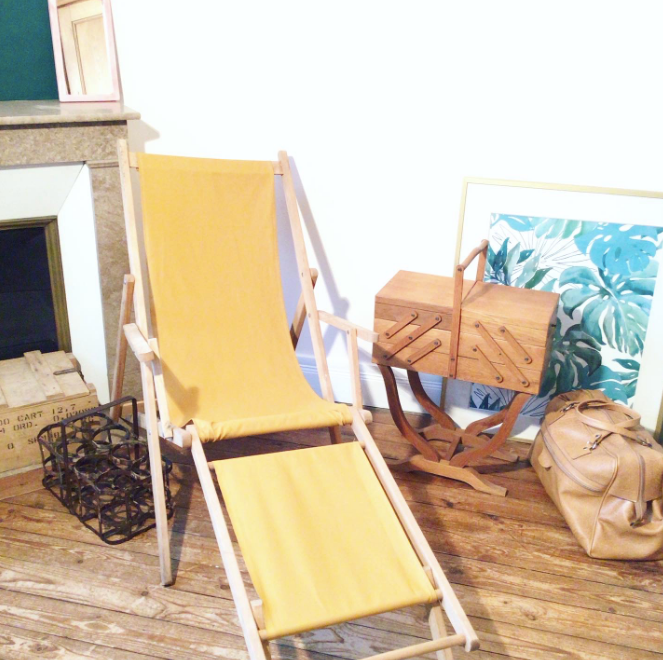 Art-deco sewing worker