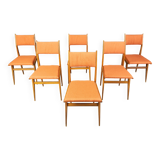 Chaises de salle à manger italiennes du milieu du siècle, années 1950