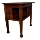 Vintage wooden side table with trompe-l'œil system.