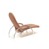 Optima adjustable relax armchair by Ingmar Relling in cognac leather