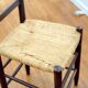 Pair of antique rush-seated chairs in solid wood – France, mid-20th century