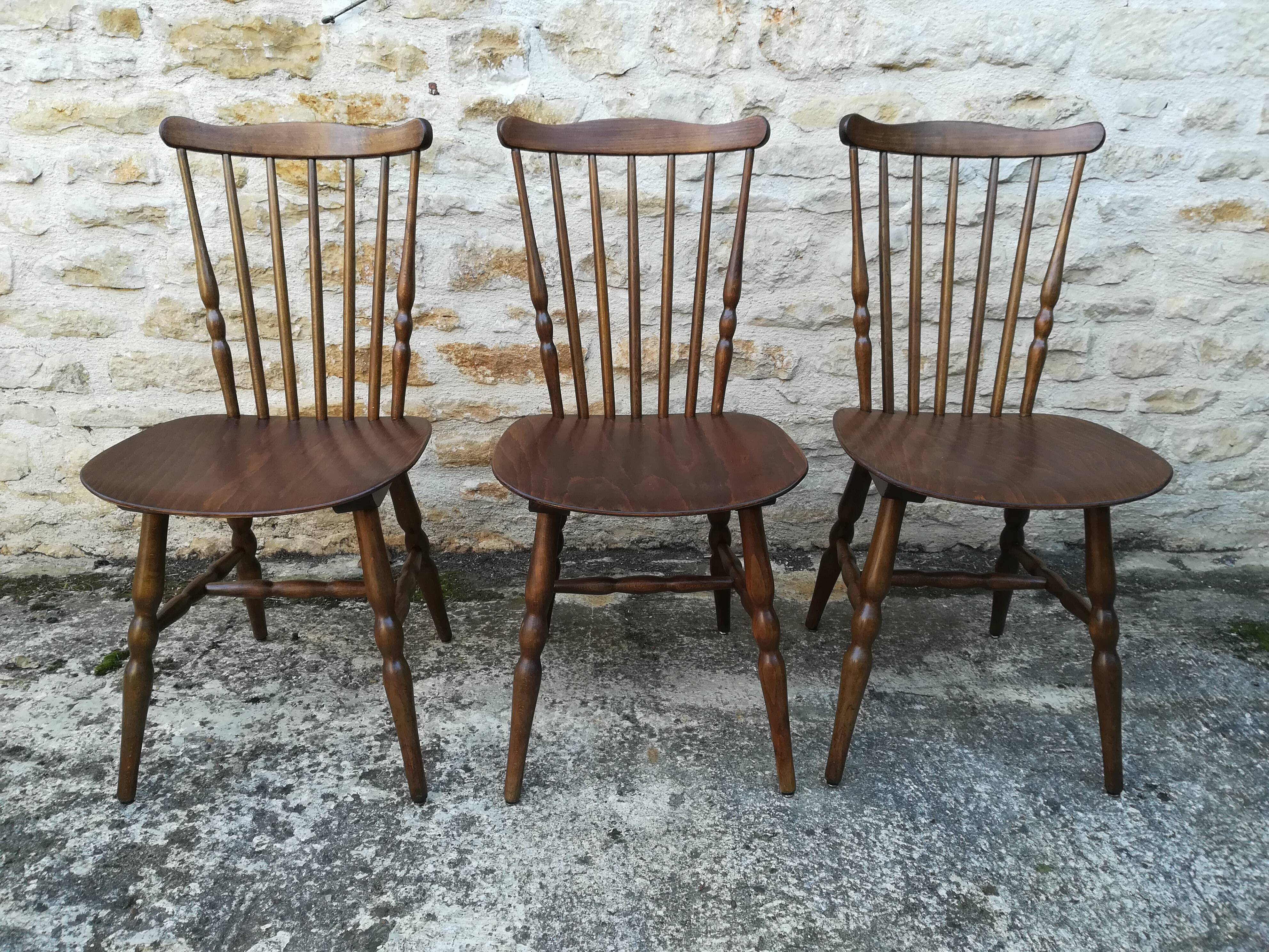 Mismatched bistro chairs