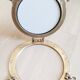 Porthole mirror in gilded brass, marine mirror