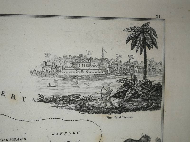 Carte ancienne de L'Afrique française, Sénégal 1861