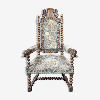 Neo-baroque armchair, circa 1880