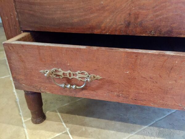 Old oak cabinet with drawer