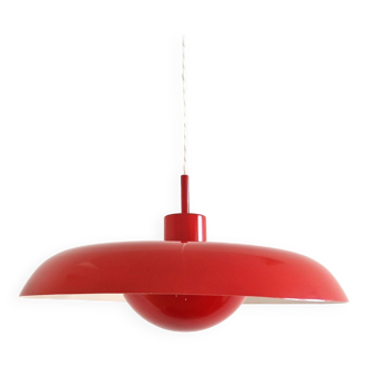 Red RA-40 pendant lamp by Piet Hein for Lyfa, Denmark 1960's