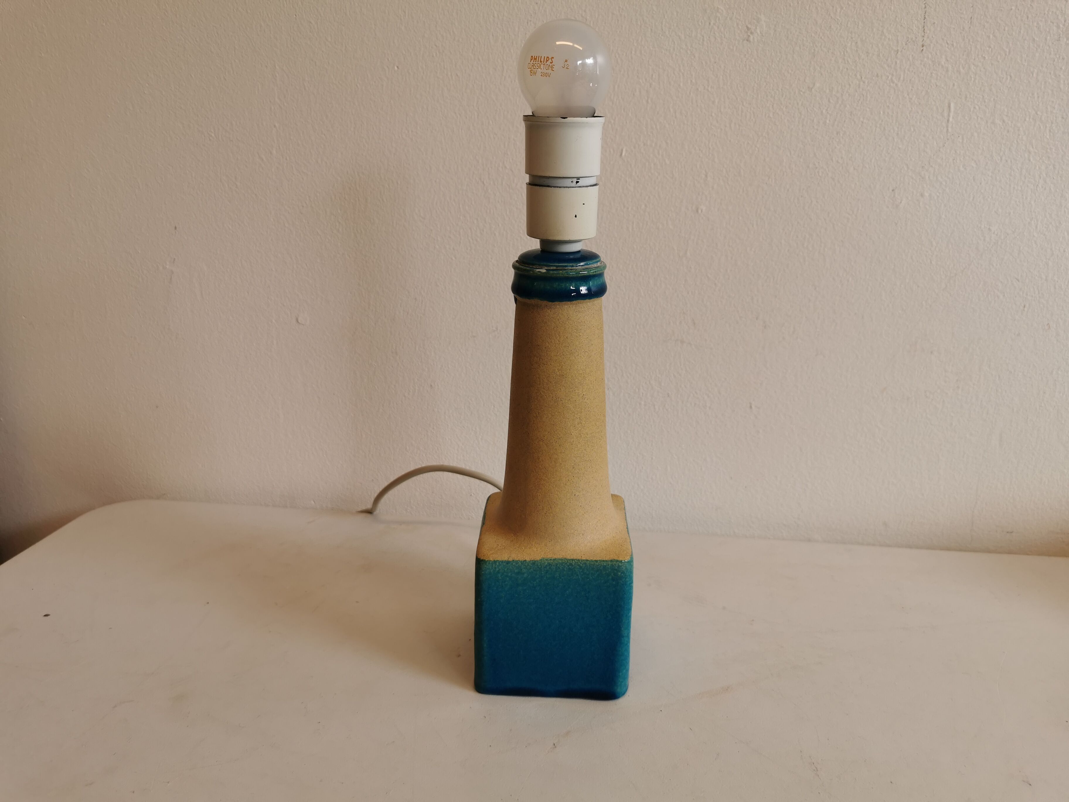 Table lamp, in ceramic, designed by Nils Kähler, for his, grandfather's company Hak