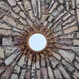 Rattan sun mirror 56cm